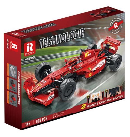 Mô hình xe F1 đỏ Reobrix 11007 điều khiển từ xa, 928 chi tiết, tỉ lệ 1:8, phù hợp cho bé trai 14 tuổi, món quà sinh nhật ý nghĩa