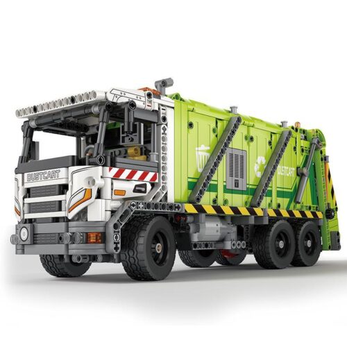 Mô hình Reobrix 22022 Xe Tải Ép Rác, đồ chơi mô hình Xe Rác Công Cộng, bộ lắp ráp Xe Tải Ép Rác, cho bé trai 14 tuổi, chất lượng cao