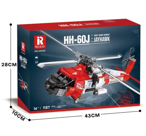 Hộp bộ lắp ráp Reobrix 33026 Trực thăng Cứu hộ HH-60J Jayhawk, 1137 chi tiết, đồ chơi cho con trai 14 tuổi giá tốt.