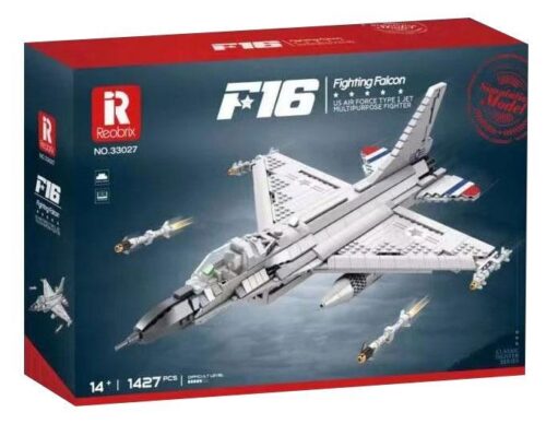 Bộ lắp ráp Reobrix 33027 Máy bay chiến đấu F-16 Fighting Falcon, mô hình tiêm kích F-16 chân thực với 1427 chi tiết, phù hợp cho con trai 14 tuổi, giá tốt.