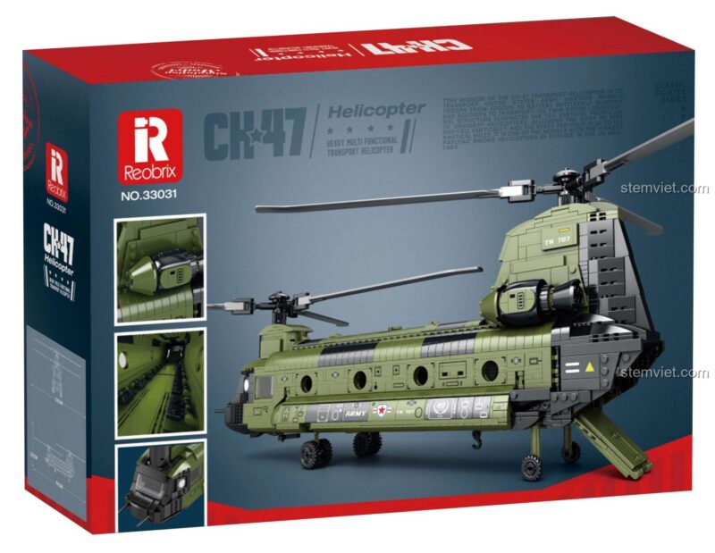 Mô hình trực thăng vận tải CH-47 Reobrix 33031
