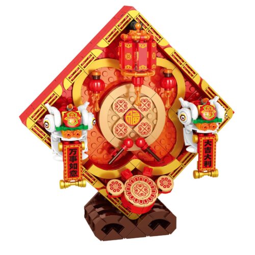 Mô hình Sư tử nhảy múa Reobrix 569 - Trang trí Tết