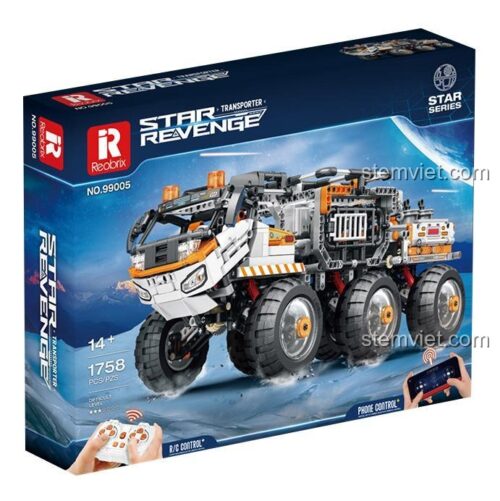 Hộp bộ lắp ráp Reobrix 99005 Xe Vận Chuyển Star Revenge, đồ chơi mô hình điều khiển từ xa cho con trai 14 tuổi, chất lượng cao