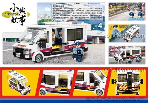 Hộp đồ chơi mô hình Royal Toys Xe Cảnh Sát Hồng Kông RT06, chất lượng cao