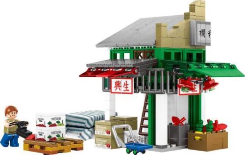 Mô hình hoàn thiện của bộ lắp ghép Chợ Trái Cây Yau Ma Tei Royal Toys RT13, một lựa chọn giá rẻ cho bé trai và bé gái 5 tuổi.