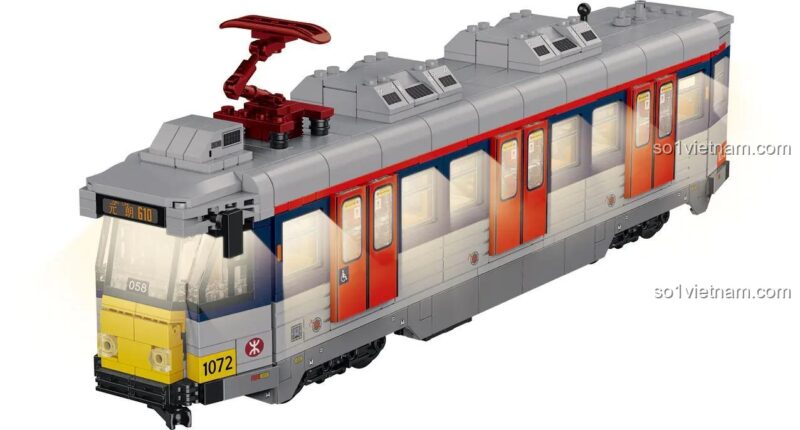 Hiệu ứng đèn LED của Royal Toys RT48 Tàu Điện MTR Hồng Kông Giai Đoạn II, làm mô hình thêm sống động.