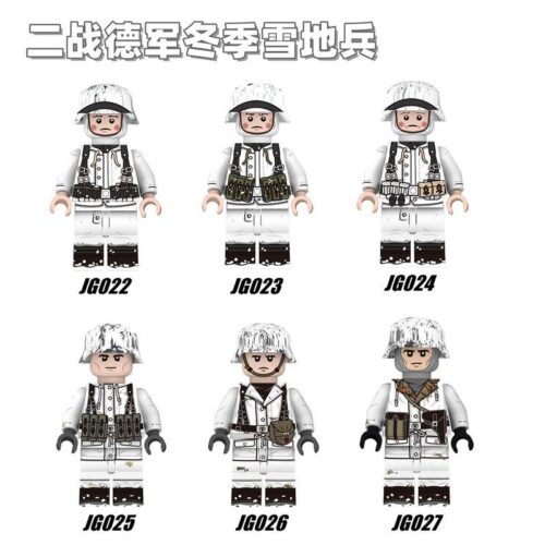 Bộ đồ chơi Lính Đức Quốc Xã Rui Zhi JG022, bộ 6 minifigure lính Đức Thế Chiến II mùa đông, đồ chơi mô hình quân sự cho bé trai 8 tuổi, chất lượng cao giá tốt.