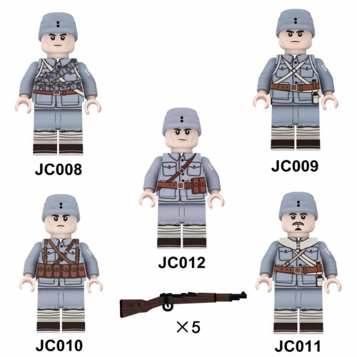 Bộ 5 Minifigure Lính Bát Lộ Quân Ruizhi JC011, đồ chơi mô hình quân sự cho bé trai 8 tuổi, giá tốt.