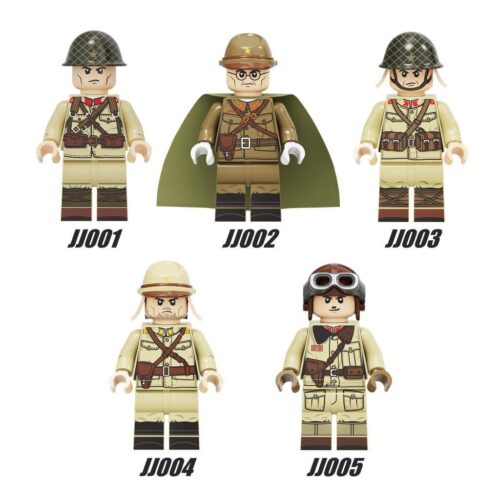 Bộ 5 Minifigure Lính Nhật Bản Thế Chiến II Ruizhi JJ005, đồ chơi mô hình lính Nhật Bản, phù hợp bé trai 6 tuổi, giá tốt.