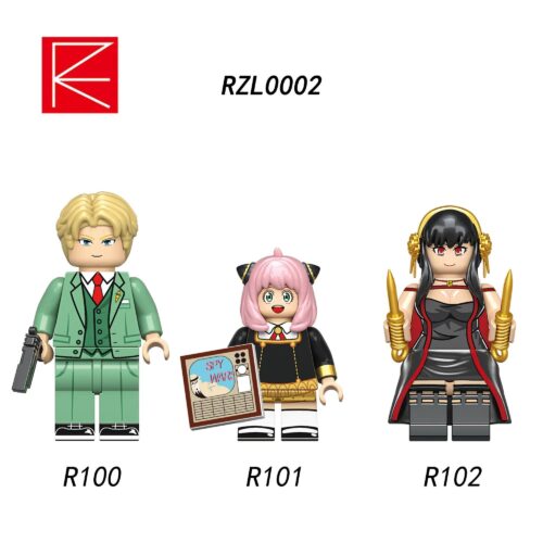 Bộ 3 nhân vật Spy x Family RZL RZL0002, bao gồm Anya Forger, Loid Forger, Yor Forger, đồ chơi mô hình figure anime giá tốt cho bé gái 6 tuổi