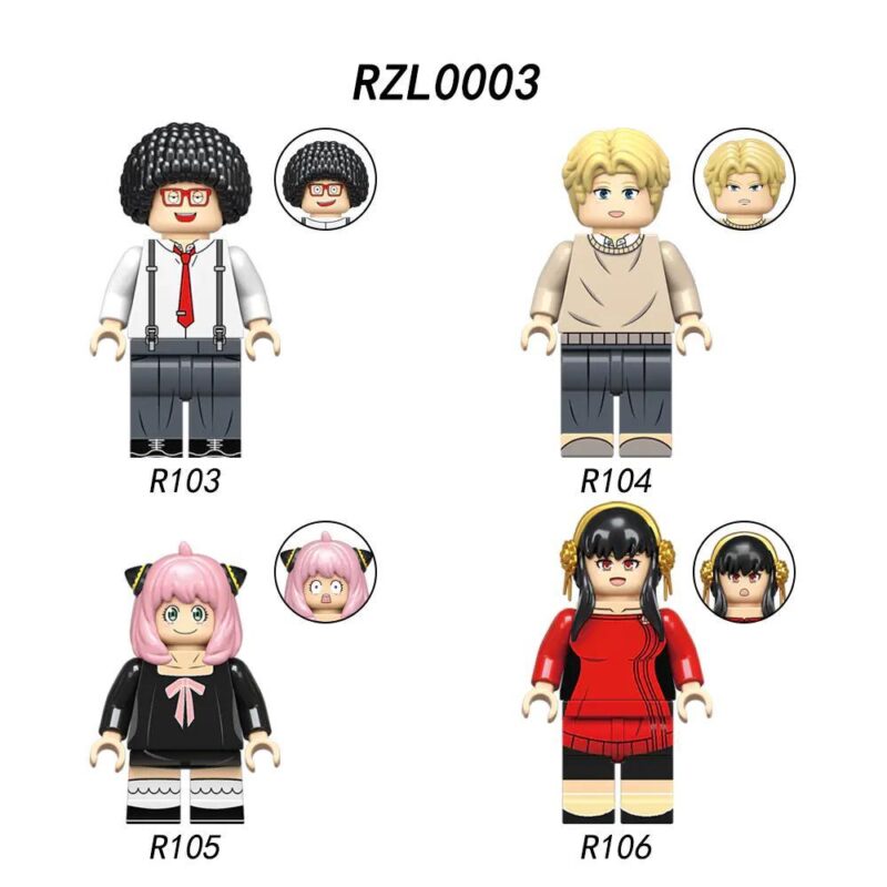 Bộ 4 Nhân vật Spy x Family RZL0003 - figure Loid Forger, Yor Forger, Anya Forger, giá rẻ
