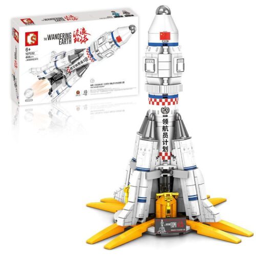 SEMBO 107032 Tên lửa vận tải The Wandering Earth - Bộ lắp ráp tên lửa khoa học viễn tưởng cho bé trai 6 tuổi