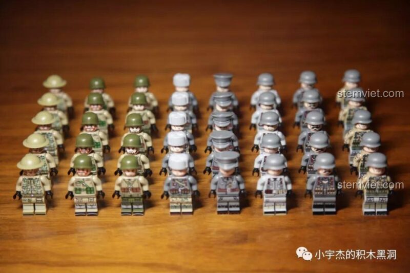 Đội quân minifigures hùng hậu từ bộ lắp ráp quân sự SEMBO 101114, giá tốt cho bé trai 6+.