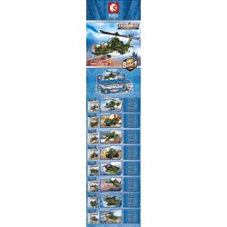 Bộ lắp ráp SEMBO 101115 Xe bán xích quân sự, thuộc series Empires of Steel 8 trong 1, đồ chơi cho bé trai 6 tuổi giá rẻ.