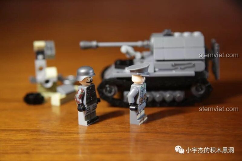 Minifigures lính Đức trong bộ lắp ghép Xe Tăng Quân Sự SEMBO 101213 Elefant, đồ chơi mô hình Xe Tăng Đức, chất lượng tốt.