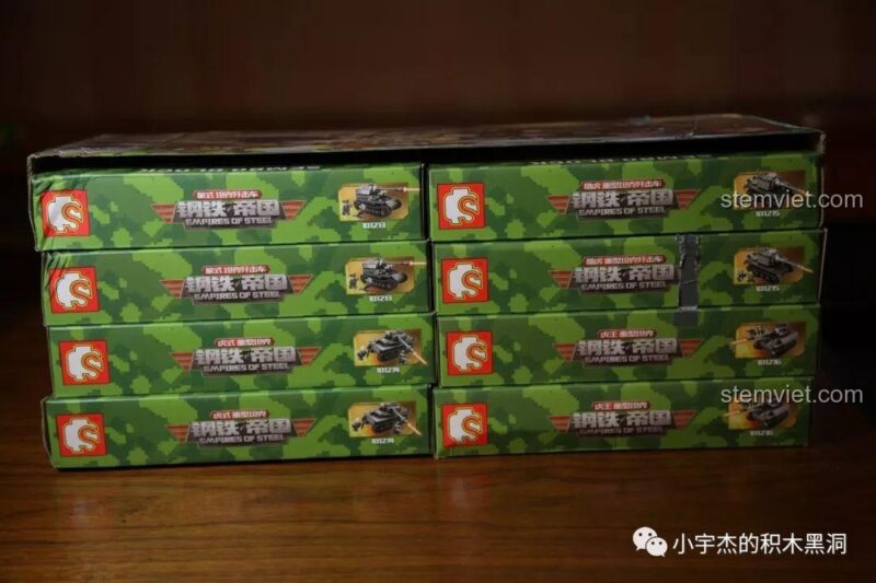 Bộ lắp ghép Xe Tăng Quân Sự SEMBO 101215, 8 hộp nhỏ của bộ đồ chơi mô hình Xe Tăng Đức Empires of Steel, đồ chơi lắp ráp Xe Tăng Hạng Nặng giá tốt.