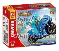 Hộp đồ chơi lắp ráp Sembo 1017 mô hình Mô tô chiến binh Ngự Long, gồm 23 chi tiết, phù hợp cho con trai trên 6 tuổi.