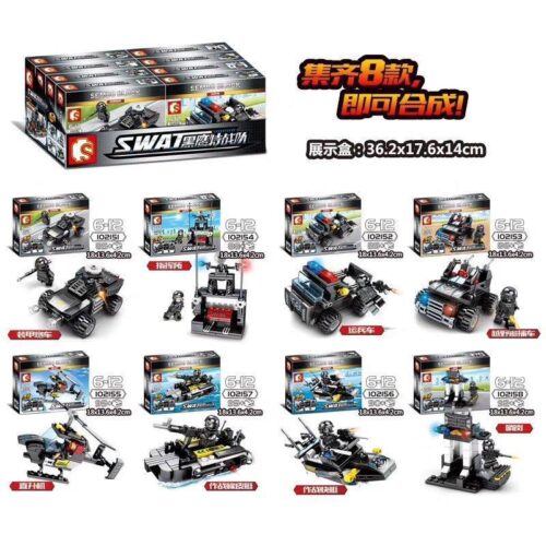 Bộ lắp ráp SEMBO 102156 Xe Tải Trung Tâm Chỉ Huy Di Động Đội Đặc Nhiệm Black Hawk, đồ chơi mô hình quân sự cho bé trai 6 tuổi, giá tốt.