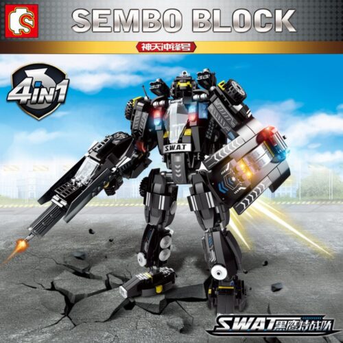 Sách Hướng Dẫn Lắp Ráp SEMBO 102255-102258 Biệt đội Đặc nhiệm Ưng Đen 4 trong 1 Robot Hợp Thể Quân Sự PDF Gốc Chất Lượng Cao