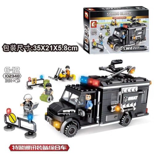 Bộ lắp ghép Xe Đặc Nhiệm SWAT SEMBO 102348 cho bé trai 6 tuổi, đồ chơi lắp ráp chất lượng cao giá tốt