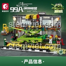 Mô hình xe tăng biến hình SEMBO 103101, một phần của bộ đồ chơi Robot hợp thể 777 chi tiết, chất lượng cao cho bé trai.