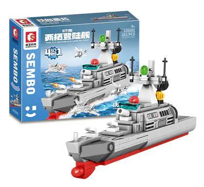 bộ lắp ghép Tàu Đổ Bộ Lưỡng Cư Type 071 SEMBO 105081 cho bé trai 6 tuổi, chất lượng cao, giá tốt.