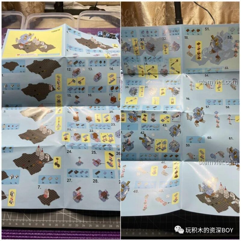 Sách hướng dẫn lắp ráp chi tiết của bộ lắp ráp Sembo 108516 Ultraman: Quái vật Baltan, giúp bé dễ dàng xây dựng mô hình quái vật Baltan.