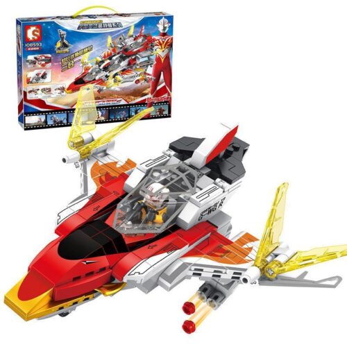 Bộ lắp ghép Máy bay chiến đấu GUYS Feiyihào Sembo 108593 cho bé trai 6 tuổi, đồ chơi lắp ráp Máy bay Ultraman giá tốt