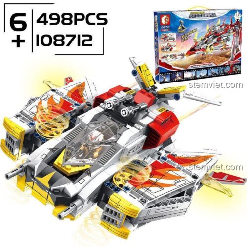Hộp bộ lắp ráp Tàu chiến Ultraman GUYS SEMBO 108712 cho bé trai 6 tuổi giá tốt