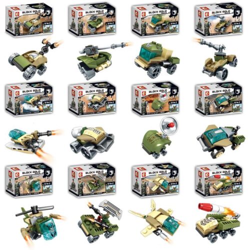 Tổng hợp 12 mẫu đồ chơi lắp ráp SEMBO 11507 thuộc series Black Gold, bộ sưu tập xe quân sự mini cho bé trai 6 tuổi giá rẻ.