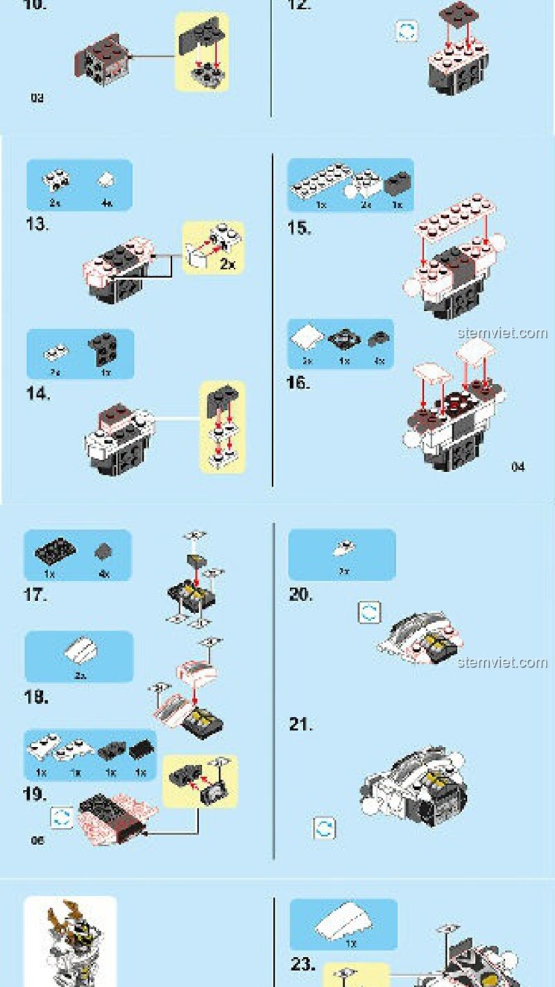 Tử Thần Trắng Bạch Khởi SEMBO 11806 hướng dẫn lắp ghép SEMBO 11806 Anh hùng Bạch Khởi