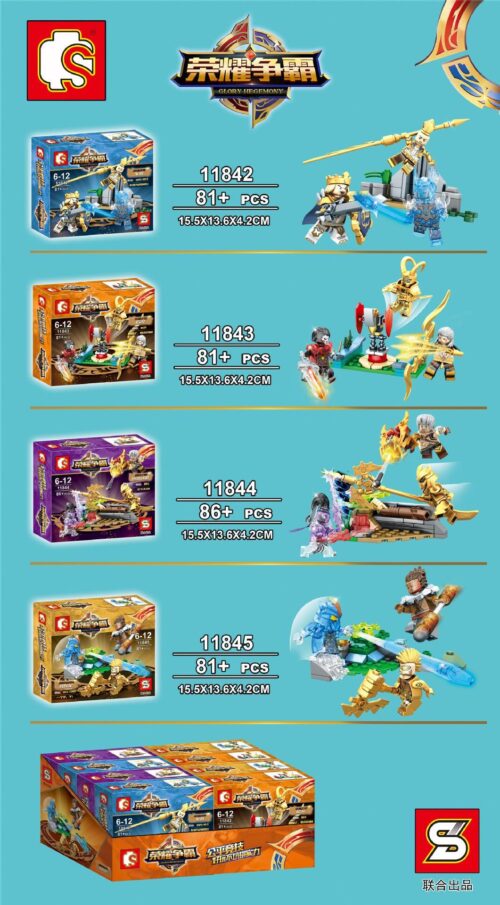 Bộ đồ chơi SEMBO 11842 cảnh đối kháng minifigure Quan Vũ và chiến binh băng giá, đồ chơi mô hình Glory Hegemony cho bé trai 6 tuổi giá tốt