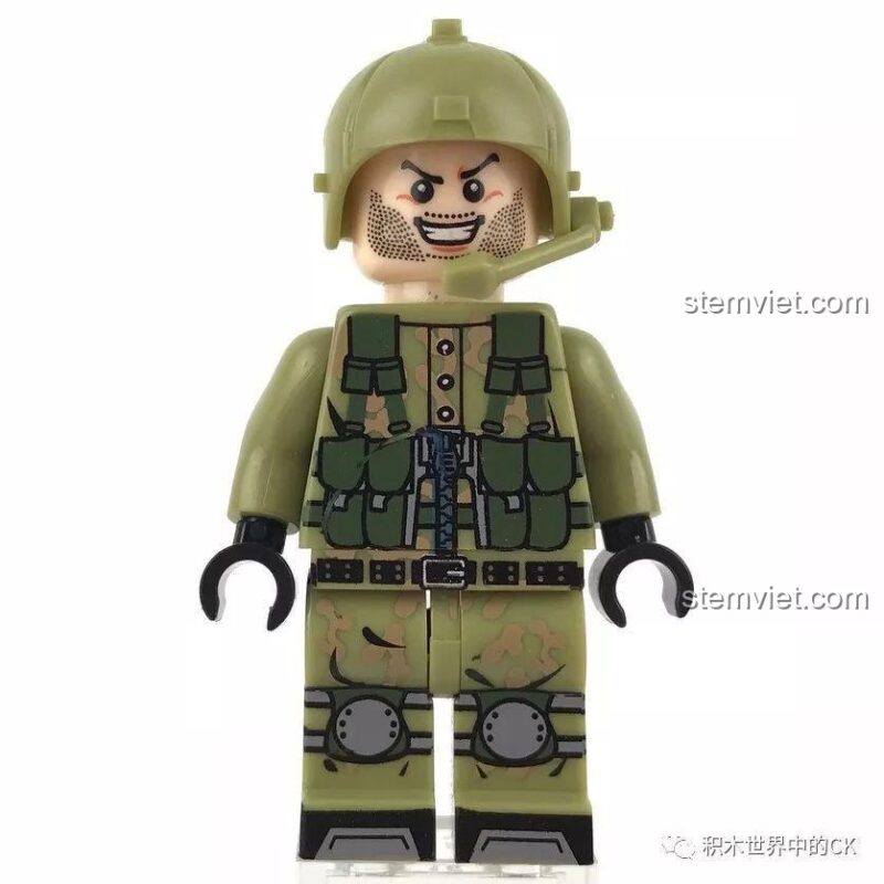 Minifigure lính hải quân bộ đồ chơi SEMBO 12172 nhìn từ bên cạnh và phía sau