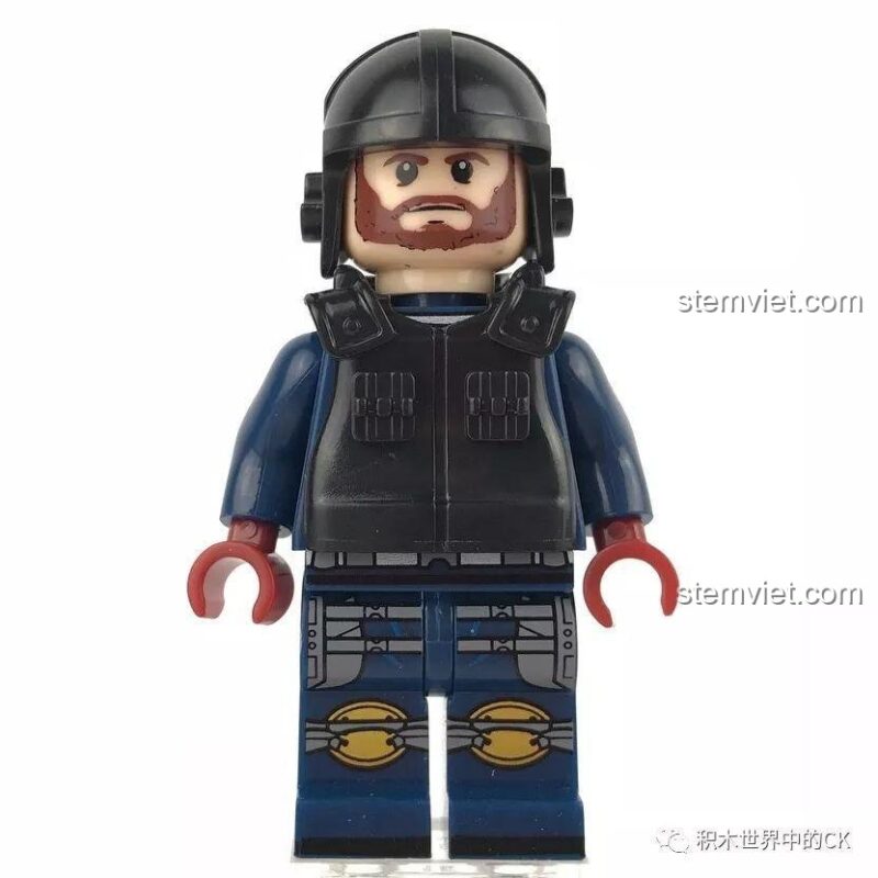 Minifigure lính hải quân bộ đồ chơi SEMBO 12173 nhìn từ bên cạnh và phía sau