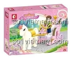 Bộ đồ chơi Lâu đài Mộng mơ SEMBO 1808 lắp ráp 8 mô hình