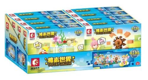 bộ đồ chơi Công viên giải trí đại dương SEMBO 1902, hộp ngoài combo 4 trong 1, đồ chơi lắp ráp Thế giới Pixel giá tốt cho bé gái 6 tuổi