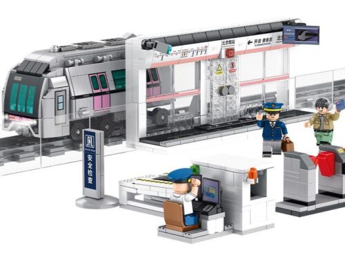 Bộ lắp ráp Tàu Điện Ngầm Bắc Kinh Tuyến 14 SEMBO 201401 với mô hình tàu và ga chi tiết, đồ chơi cho con trai 6 tuổi.