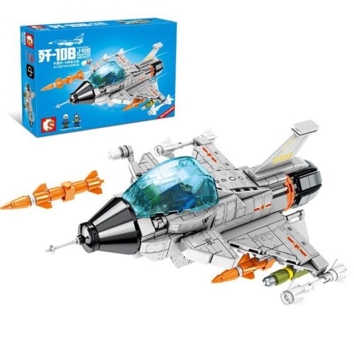 Bộ lắp ghép Máy bay chiến đấu J-10B SEMBO 202124, đồ chơi mô hình máy bay quân sự cho bé trai 6 tuổi, giá rẻ.