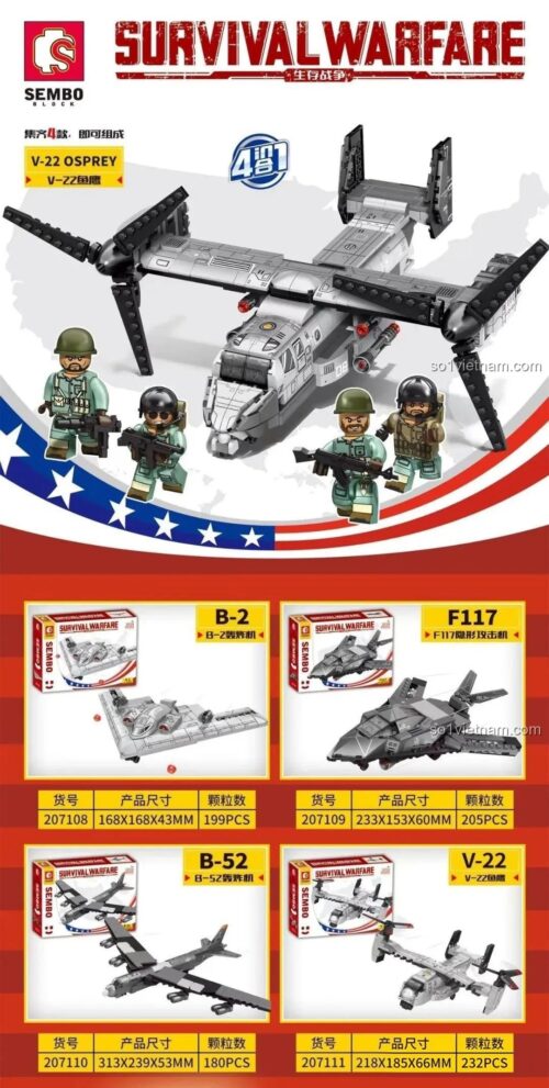 Ảnh minh họa không liên quan đến sản phẩm SEMBO 207109 Máy bay tàng hình F-117 Nighthawk