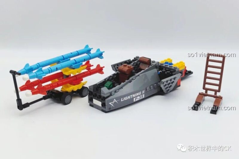 Tấm decal chi tiết cho mô hình máy bay F-35 Lightning II SEMBO 207125, tăng tính chân thực cho đồ chơi lắp ráp.