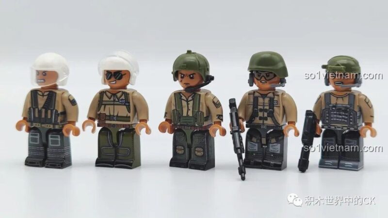 Các vũ khí chi tiết cho minifigures của bộ lắp ghép SEMBO 207125 Máy bay chiến đấu F-35.