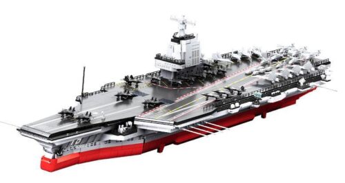 Mô hình đồ chơi lắp ráp Tàu sân bay Phúc Kiến SEMBO 208124, tỉ lệ 1:350, dài 95cm, dành cho con trai 6 tuổi.