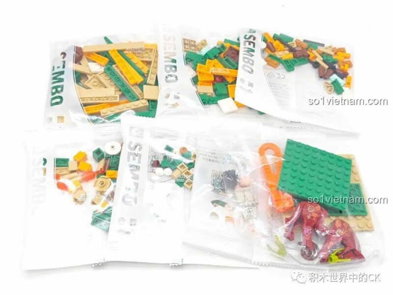 Chi tiết cây trong mô hình SEMBO 301093 Oriental Leaf Trà Quế Hoa Ô Long