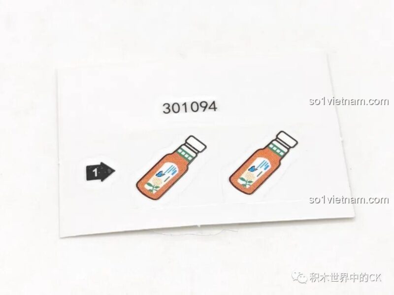 Mô hình SEMBO 301093 Oriental Leaf Trà Quế Hoa Ô Long nhìn từ bên với minifigure