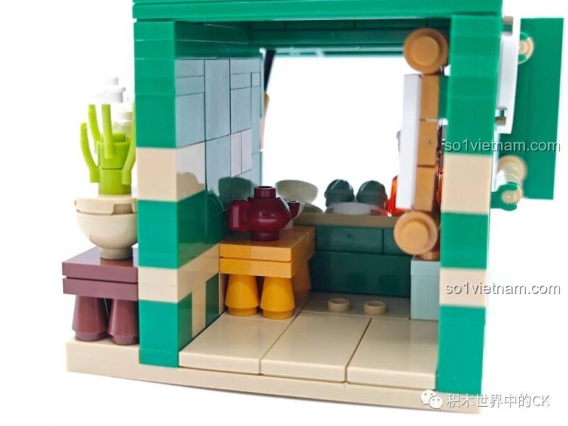 SEMBO 301094 Mô hình tiệm trà hoa nhài - cảnh trên