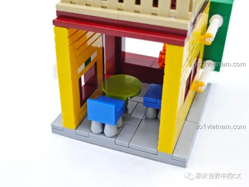 SEMBO 301094 Mô hình tiệm trà hoa nhài - chi tiết hoa trên mái