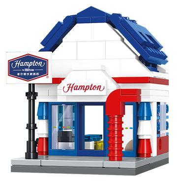Bộ lắp ghép Khách sạn Hampton by Hilton SEMBO 301151, mô hình kiến trúc tinh xảo cho bé trai và bé gái 6 tuổi, đồ chơi xây dựng giá tốt.