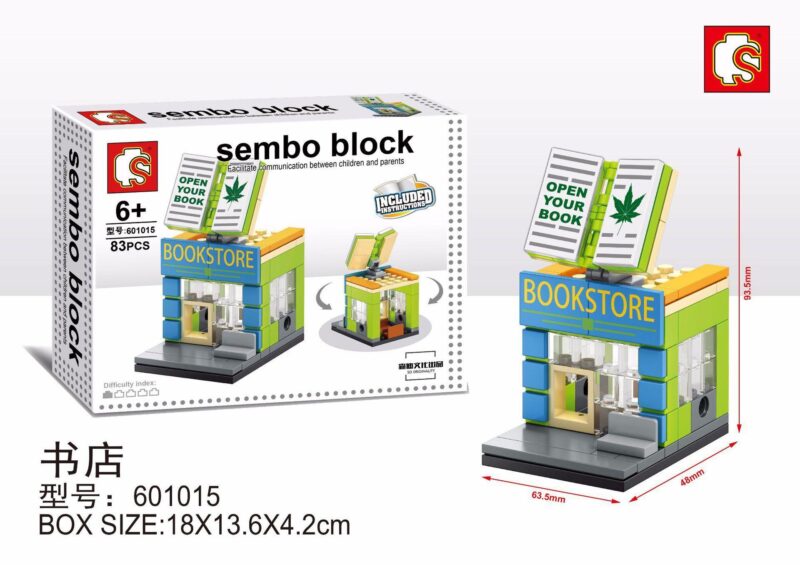 Bộ lắp ghép Cửa hàng Sách SEMBO 601015, đồ chơi mô hình Cửa hàng Sách Mini 83 mảnh ghép, phù hợp cho bé trai và bé gái 6 tuổi, giá tốt.