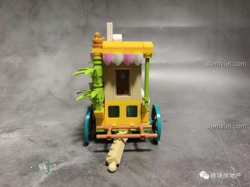 Lắp ráp xe bán bắp rang bơ mini Sembo 601110, quà tặng cho bé gái.