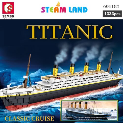 Bộ lắp ghép Tàu Titanic SEMBO 601187, đồ chơi mô hình du thuyền huyền thoại, phù hợp cho bé trai và bé gái 6 tuổi trở lên, giá tốt.